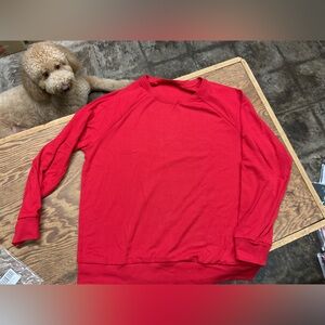 Red Long Sleeve Shirt (Adorable puppy not included) 🐶